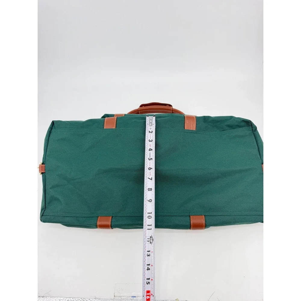 Polo Ralph Lauren Fragrances Green Canvas Duffel Bag Weekender Brown Trim Mens